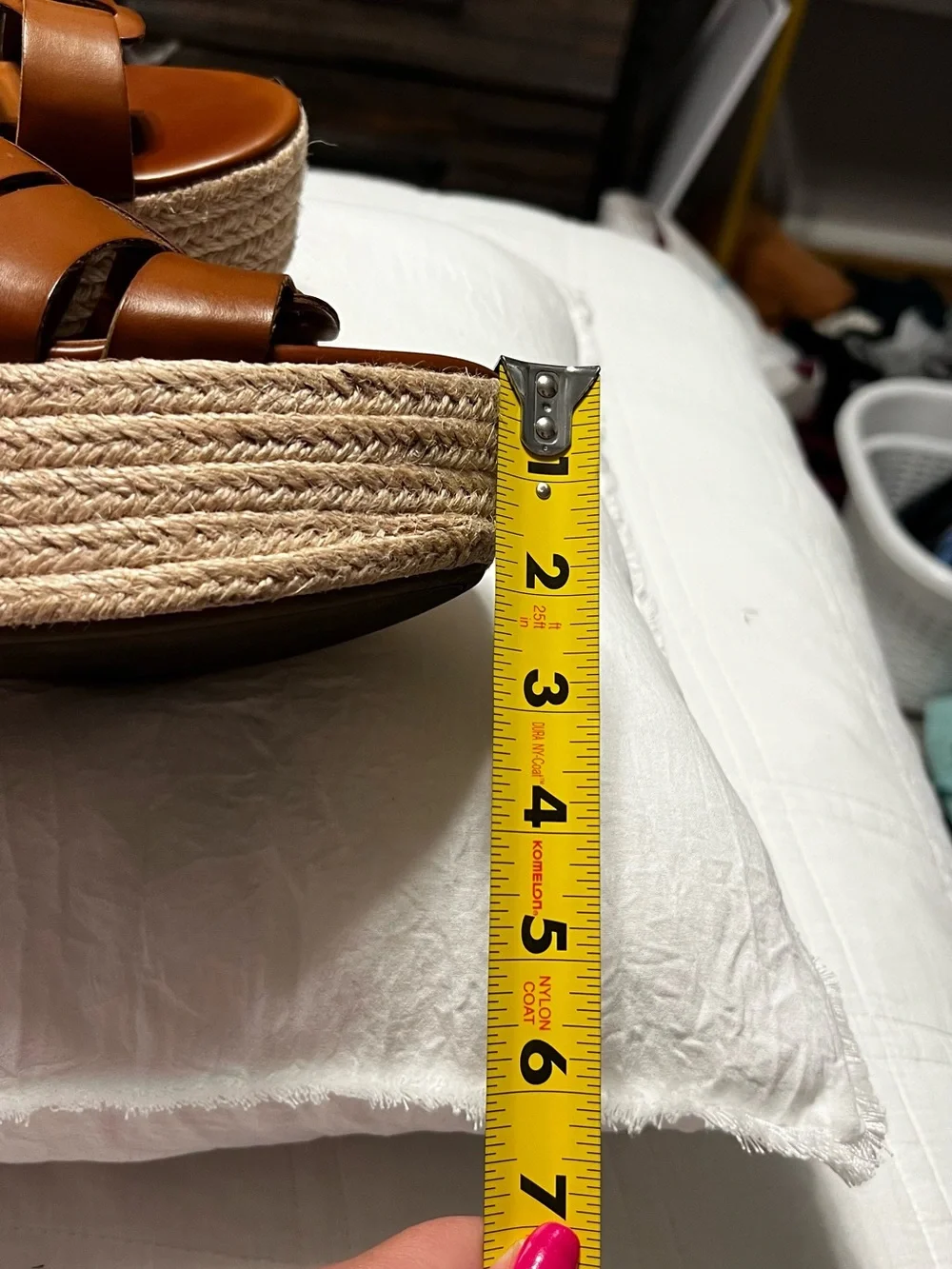 Marc Fisher Joven Espadrille Wedge Sandals in brown leather | Women’s 9.5